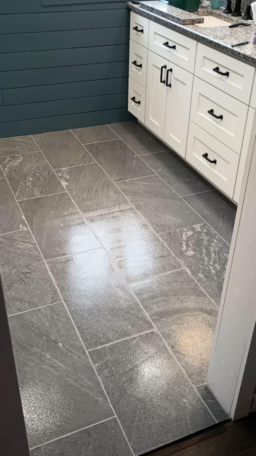 Residential tile project completed by Souza Installation